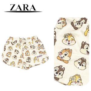 ZARA x DISNEY CHIP n DALE Girls Shorts 13-14 Cotton/Polyester Chipmunks Summer